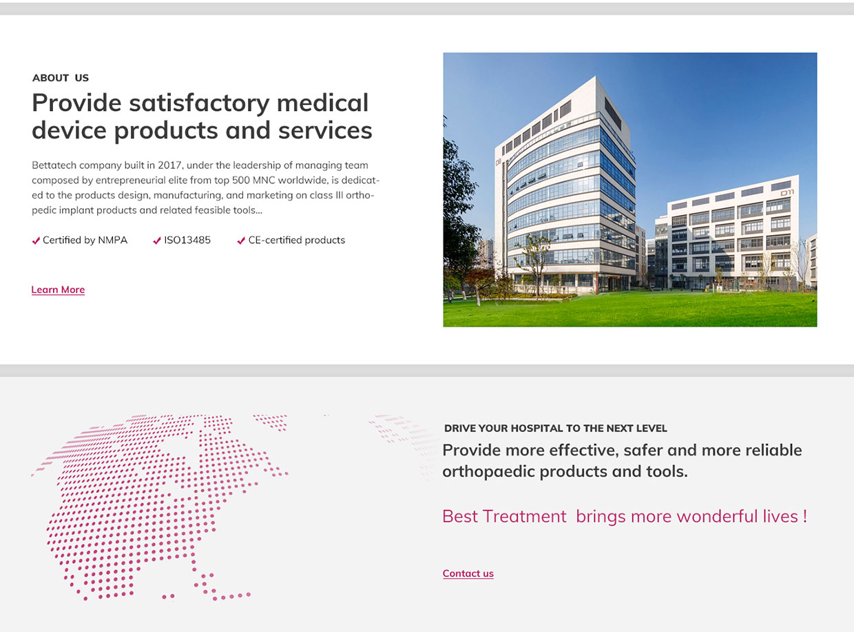 無錫倍達醫(yī)療科技有限公司網(wǎng)站案例